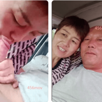 大叔和情人玩车震自拍，鸡巴粗大