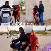 穿性感暴露装路边随机勾引大叔野战