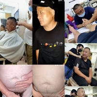 摩的大神小胖带帅叔理发洗脚后回家口射，勾引大叔们玩射