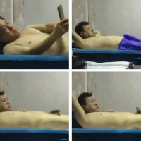 高冷儒雅帅伯全程躺着让女的玩自己老二高潮时表情有变化