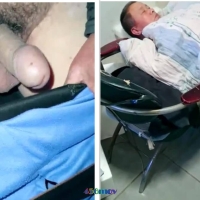 燕妹门卫室深夜玩射老头