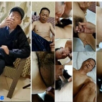 假借按摩把老头玩了