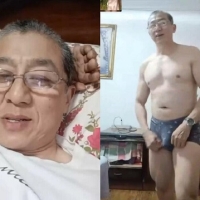 白发眼镜大叔与妖姐聊骚 射
