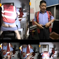 小妹深夜去搞帅老保安