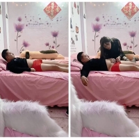 幸运姐玩小胖直男