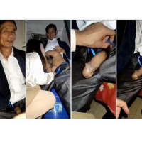 巨根直老保安被勾引口交