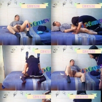 粗屌帅叔和小妹互操，最后小妹帮他吃射，舒服表情