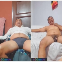 国外妖女玩白发帅胖老