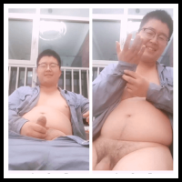 穿工作服胖子激情撸射