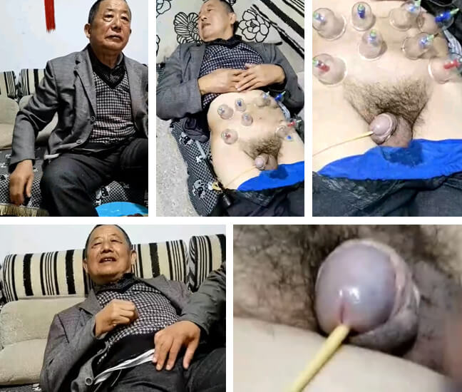 骚哥邀请儒雅帅老做客按摩