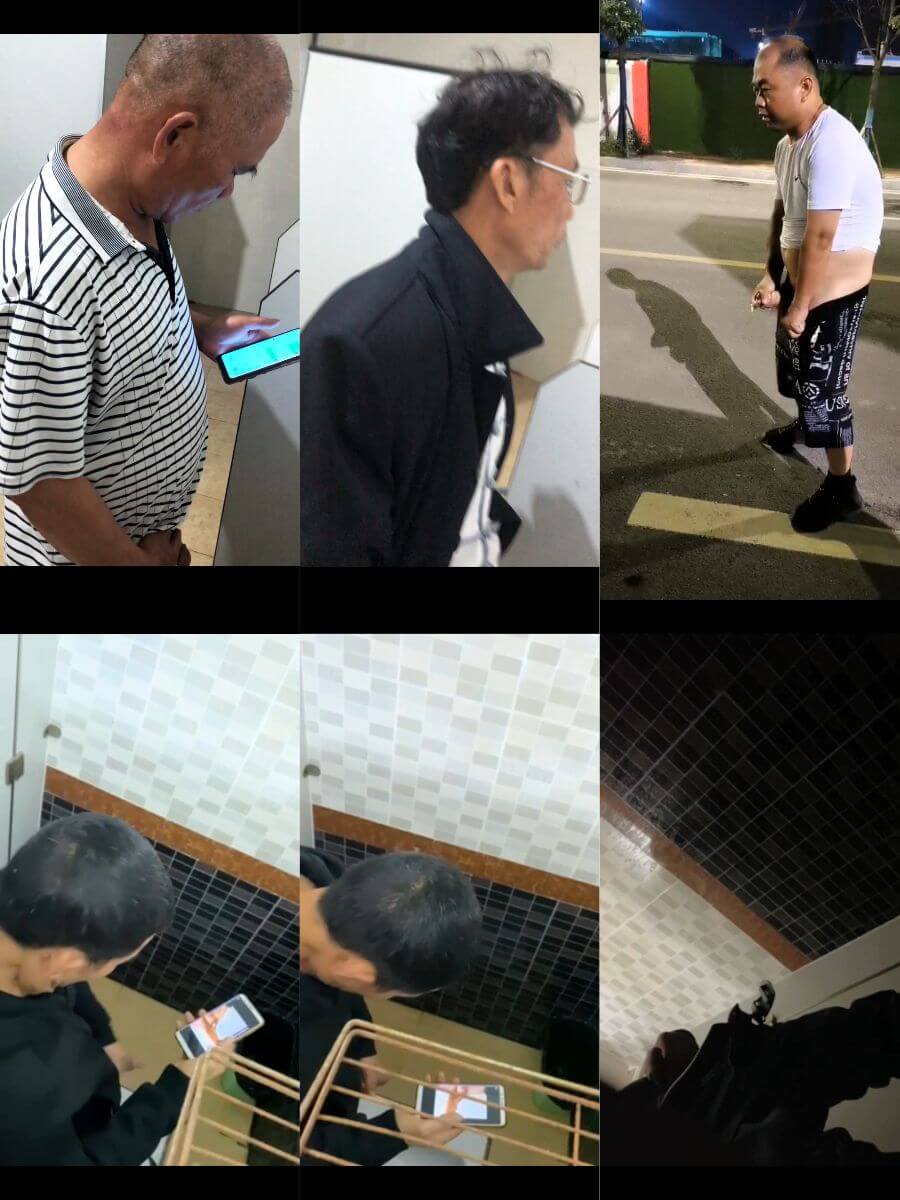 厕所偷拍中老年和打飞机射2