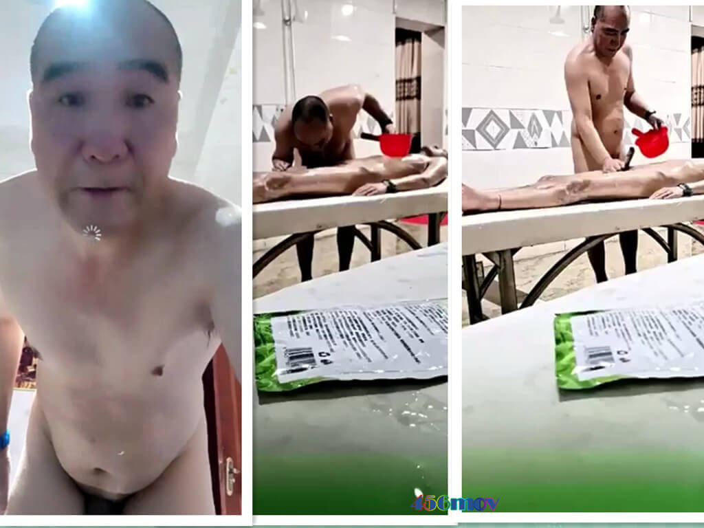 搓澡大叔服务小帅哥吸鸡
