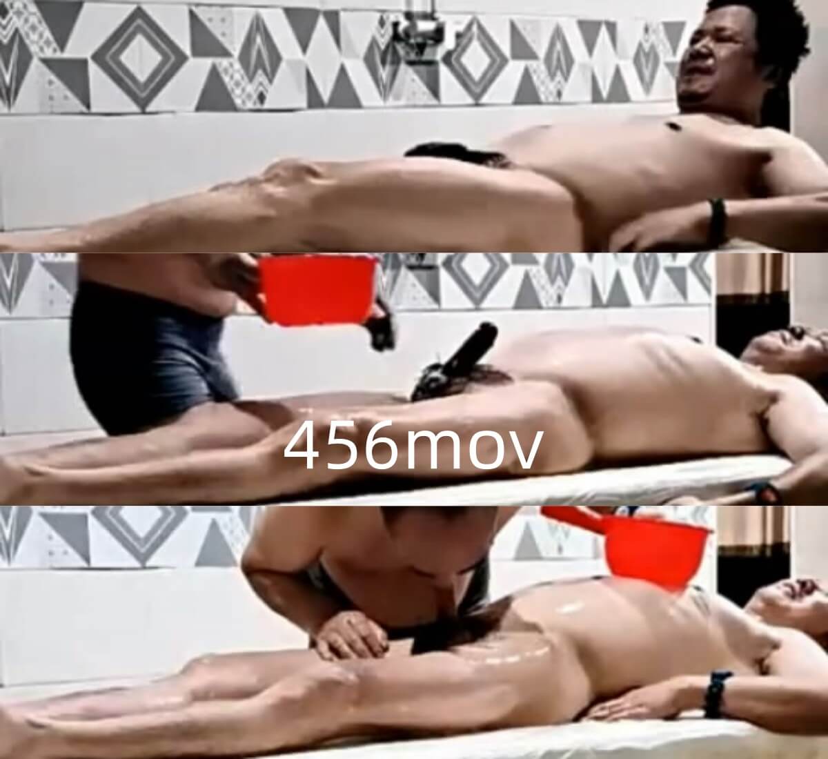 偷拍老头搓澡撸硬胖叔口交撸射