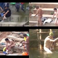 裸泳圣地偷拍系列第37集：各种身材的大叔们