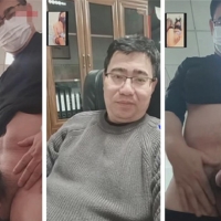 眼镜大叔不想射没控制住喷射超多精液