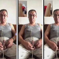 A463眼镜大叔撸大蘑菇头鸡鸡射精