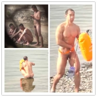 裸泳圣地偷拍系列第56集：聚焦身材各异的叔叔们