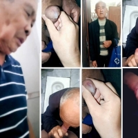 厕所盘老头淫乱+放片勾引老头撸射