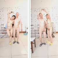 老头和情妇跳裸体舞