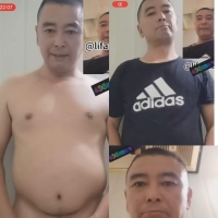 原创，直男大叔在厕所激情有射