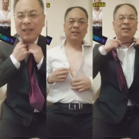 西装帅大叔的诱惑，射的时候表情夸张刺激