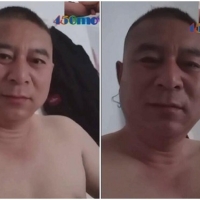 帅气圆脸微胖叔飞机射