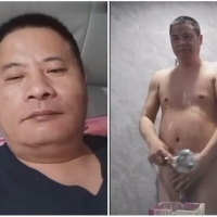 国字脸胖叔飞机射+洗澡