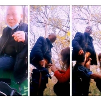 野妖快速勾搭三直老小树林玩射