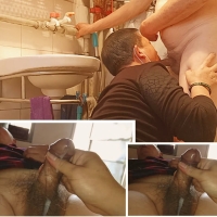 洗完澡撸射伯伯