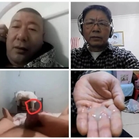 帅帅组合（圆头叔喷射到手机摄像头）