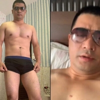 圈中名人健身力哥洗澡后飞机射