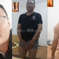 眼镜帅叔发骚摆各种姿势打飞机射