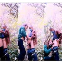 树林勾引到个巨屌老头玩