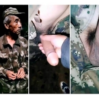 夜晚公路旁撸迷彩服直老的大鸟