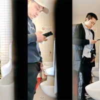 【商场厕所缝隙观鸡2210】-044