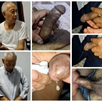 瘦伯被大叔撸玩吸出精