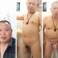 原创 公司可爱帅叔 全程洗澡+全裸表情射3