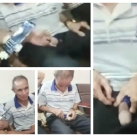 玩弄瘦老伯粗大屌