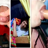 妖女门卫室吸玩帅保安老头射少量精（8）