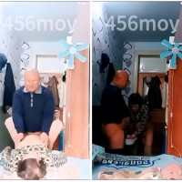 老太家中约炮光头胖伯