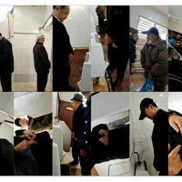 厕所偷拍老头们小便十