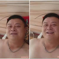 原创 短粗型胖叔深夜飞机射（二）