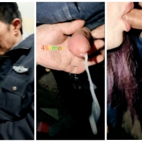 夜袭帅保安大叔玩喷射超多浓浆记（22)