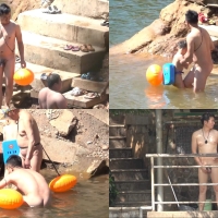 裸泳圣地偷拍系列第4集：中年大叔们的午后消遣