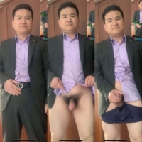 （原创）正装微胖的小叔一件件脱了激情射了好看