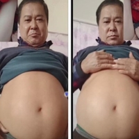 大肚子帅大叔视频撸射