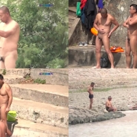 裸泳圣地偷拍系列第53集：结伴而行的大叔们