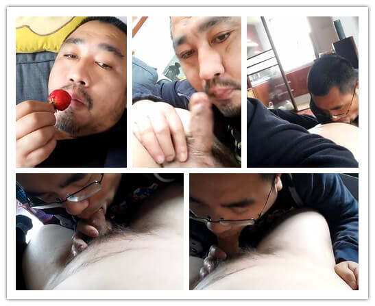 眼镜叔和中年熊午后伺候大叔动情射精