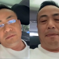 超帅大叔奥迪车内飞机 射