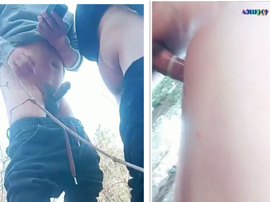 胖哥野外插瘦青年男